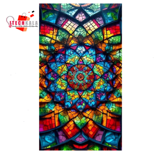 برچسب کاغذی پشت چسبدار طرح شیشه هفت رنگ کد 1
