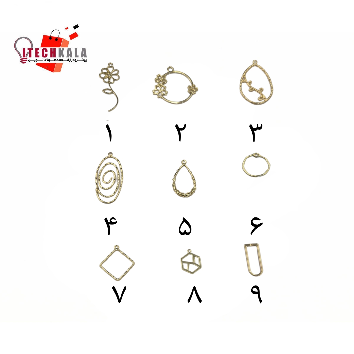 قاب دفرمه طلایی مدل 001