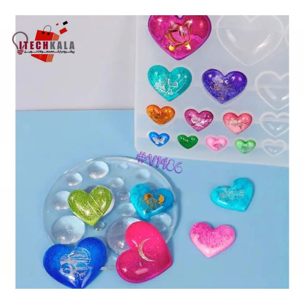 قالب سیلیکونی صفحه کامل قلب محدب