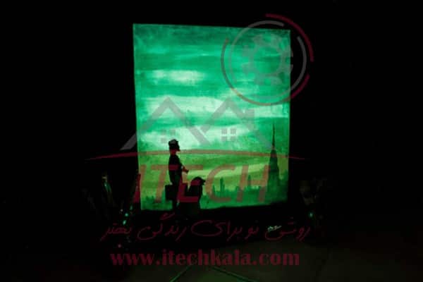رنگ اکریلیک  شب تاب آبی فیروزه ای